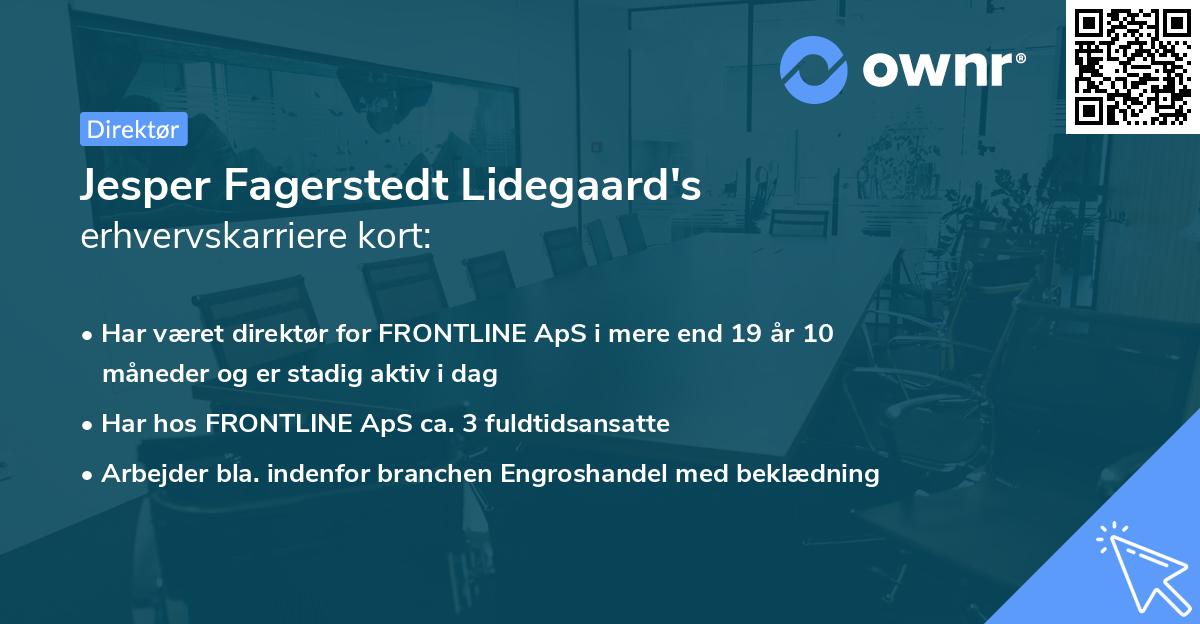 Jesper Fagerstedt Lidegaard's erhvervskarriere kort
