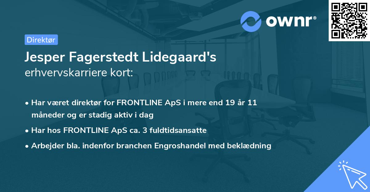 Jesper Fagerstedt Lidegaard's erhvervskarriere kort