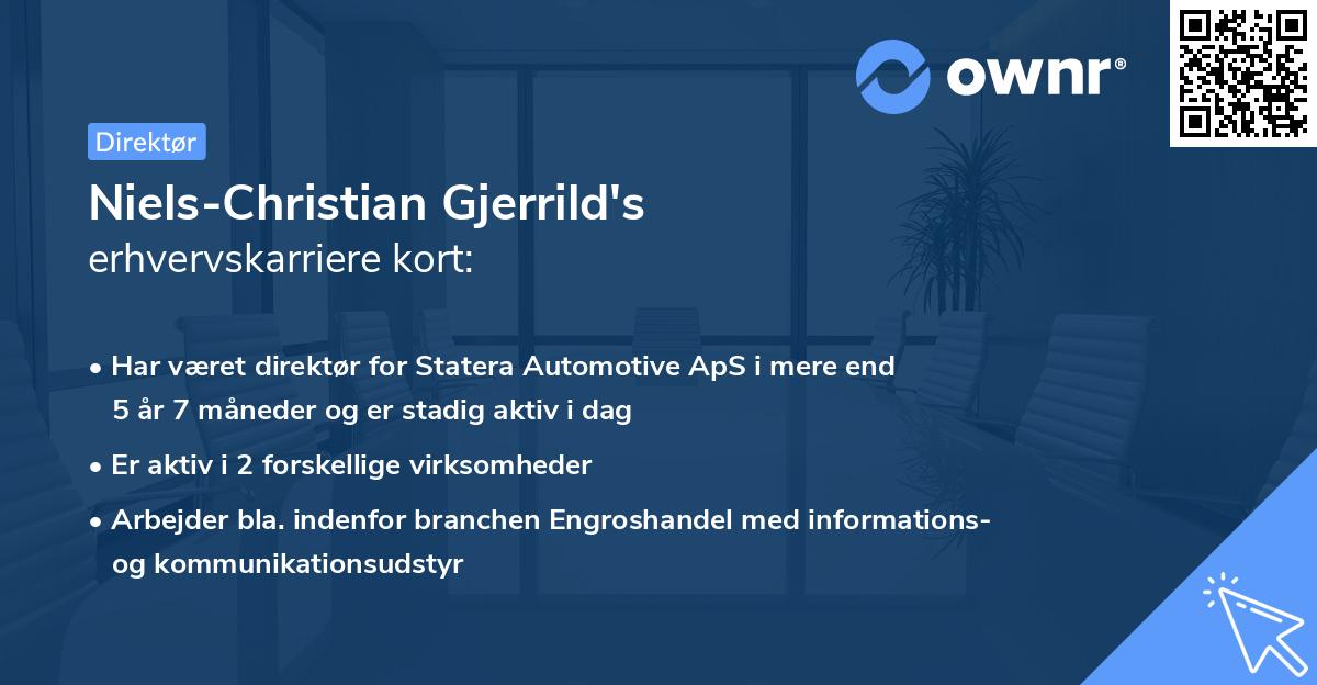 Niels-Christian Gjerrild's erhvervskarriere kort