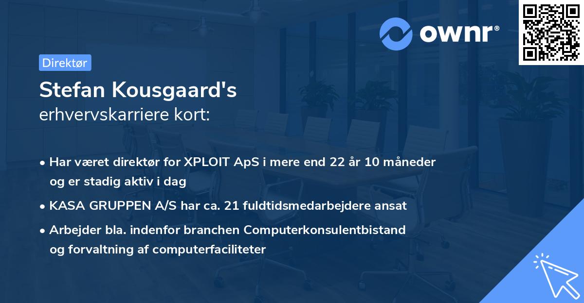 Stefan Kousgaard's erhvervskarriere kort