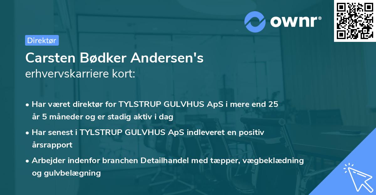 Carsten Bødker Andersen's erhvervskarriere kort