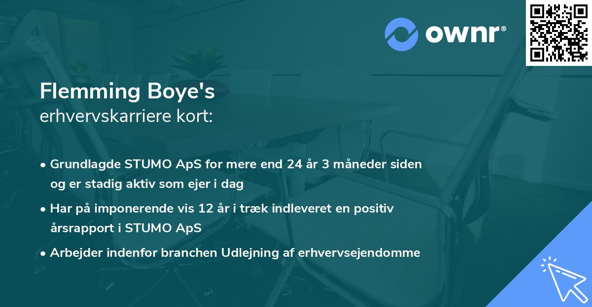 Flemming Boye's erhvervskarriere kort