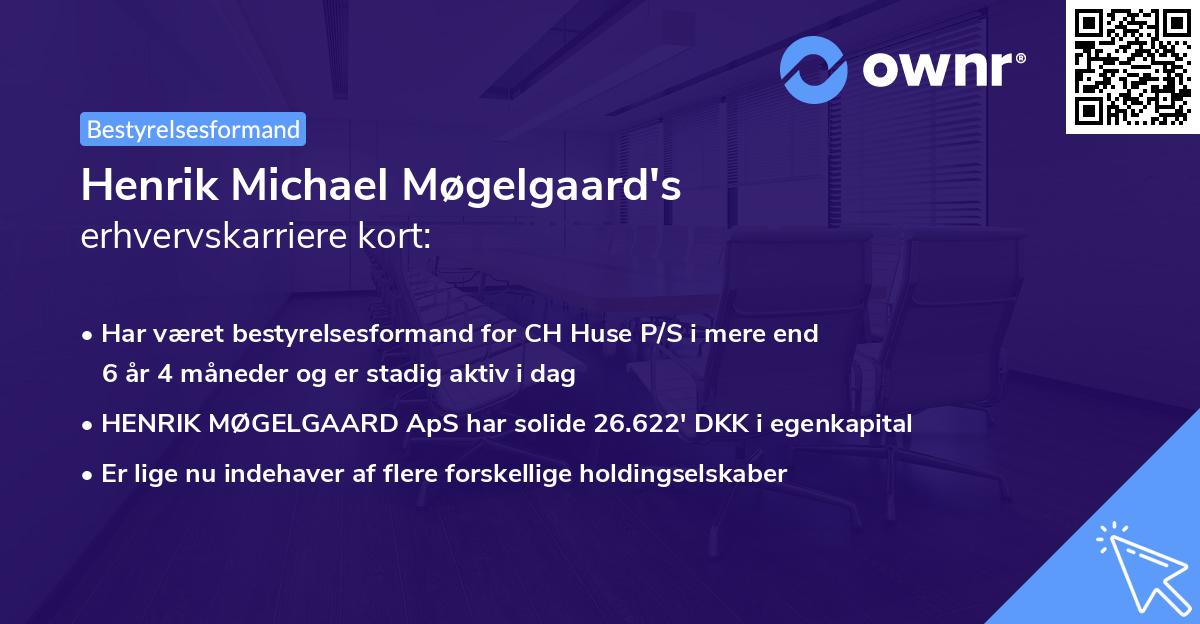 Henrik Michael Møgelgaard's erhvervskarriere kort