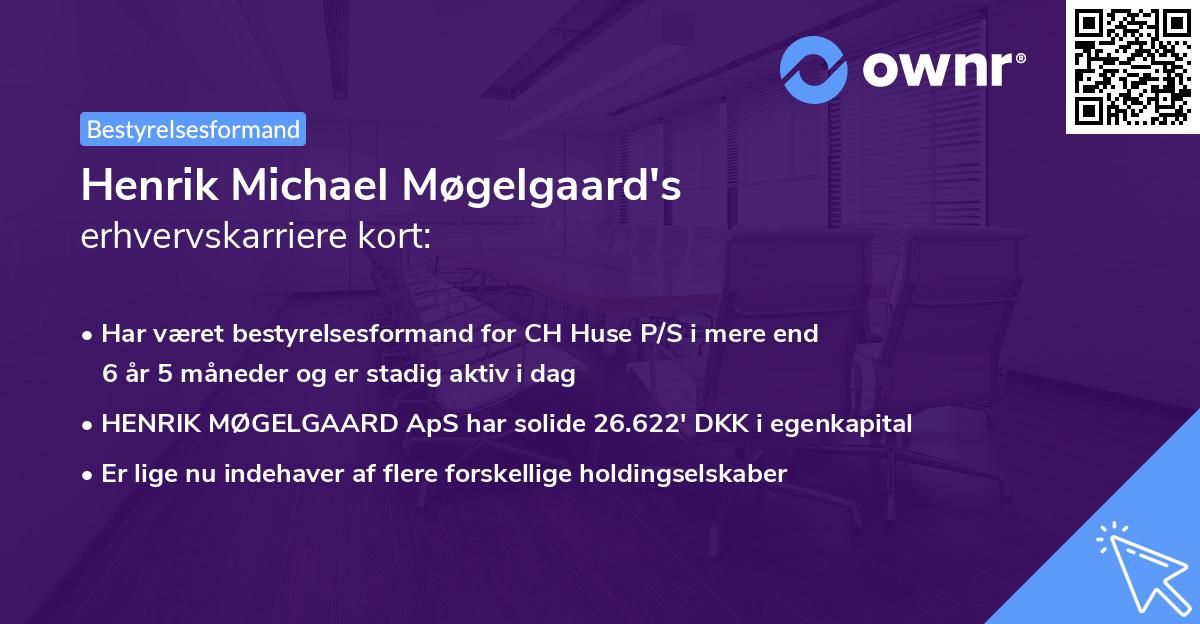 Henrik Michael Møgelgaard's erhvervskarriere kort