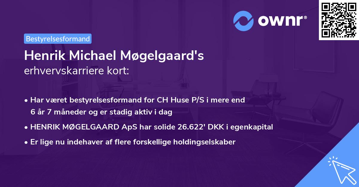 Henrik Michael Møgelgaard's erhvervskarriere kort