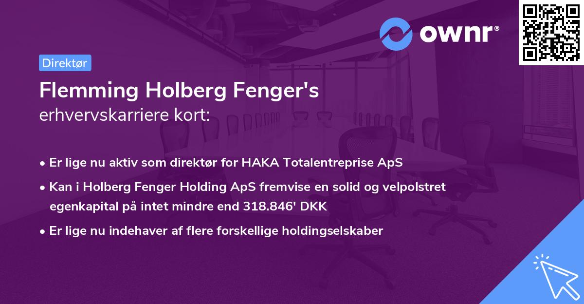 Flemming Holberg Fenger's erhvervskarriere kort