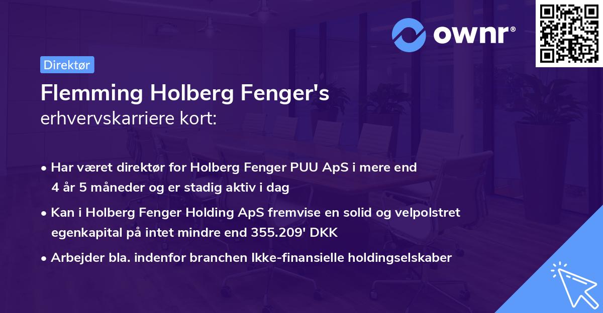 Flemming Holberg Fenger's erhvervskarriere kort