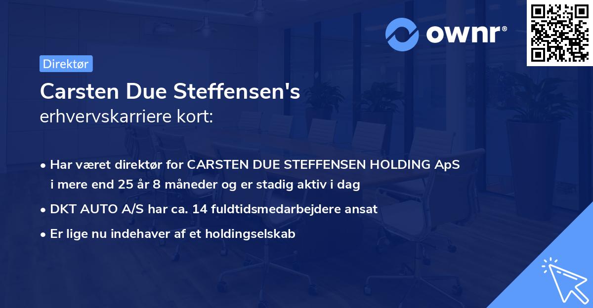 Carsten Due Steffensen's erhvervskarriere kort