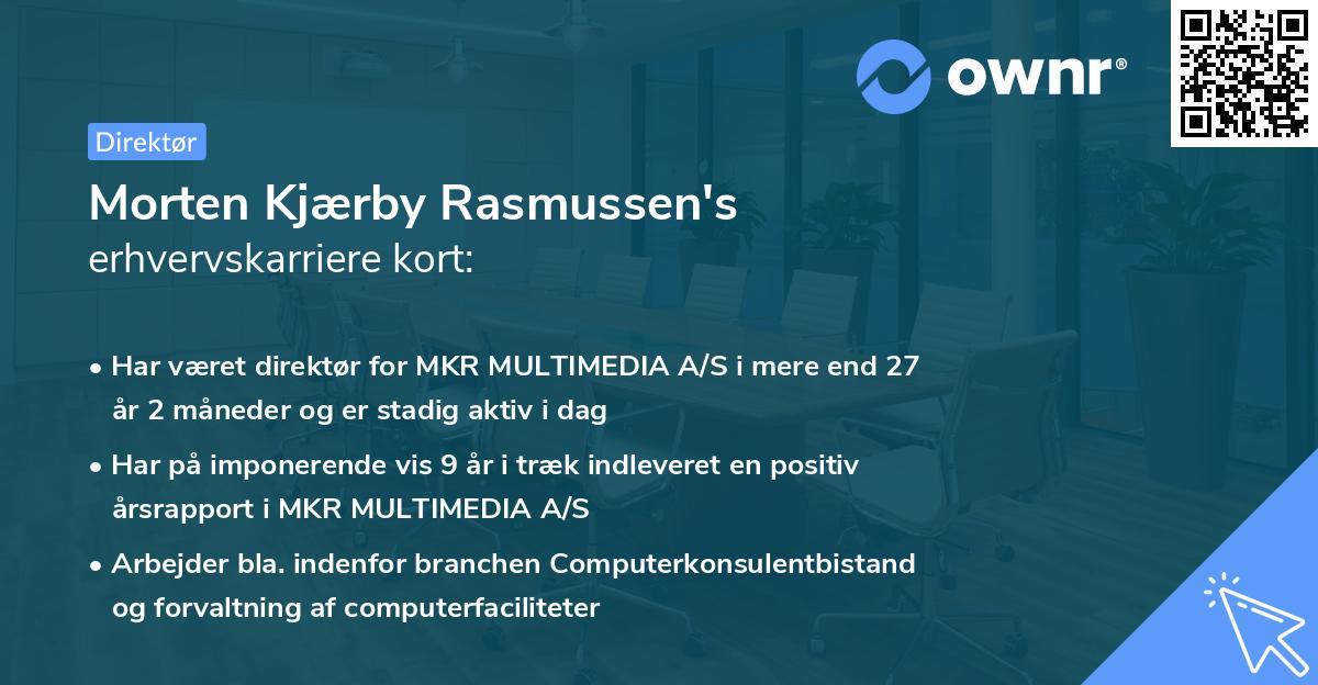 Morten Kjærby Rasmussen's erhvervskarriere kort