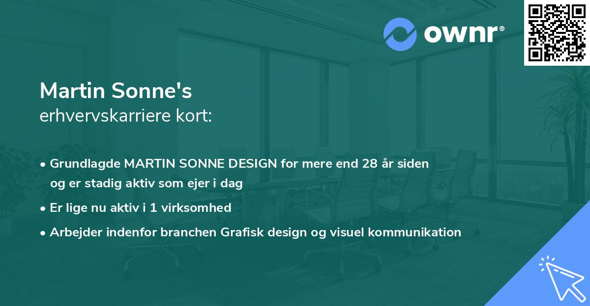 Martin Sonne's erhvervskarriere kort