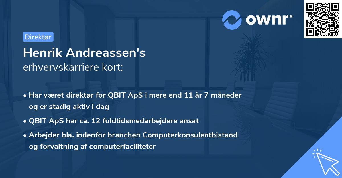 Henrik Andreassen's erhvervskarriere kort