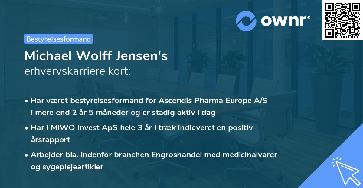 Michael Wolff Jensen's erhvervskarriere kort
