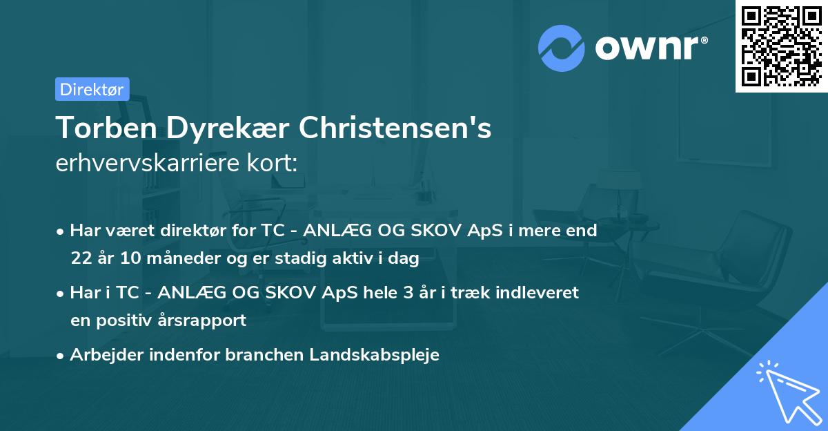 Torben Dyrekær Christensen's erhvervskarriere kort