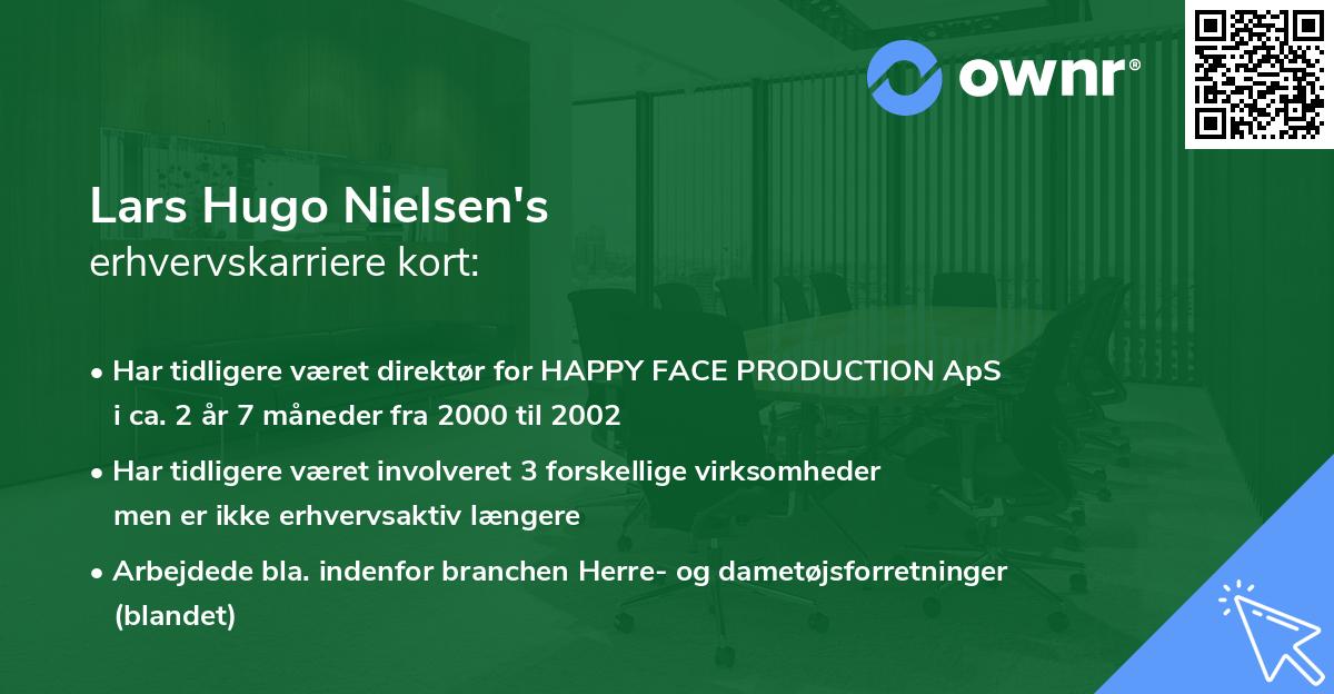 Lars Hugo Nielsen's erhvervskarriere kort