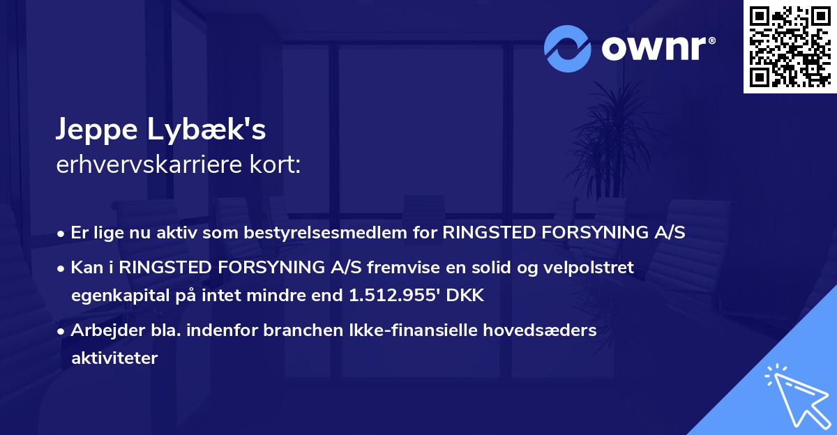 Jeppe Lybæk's erhvervskarriere kort