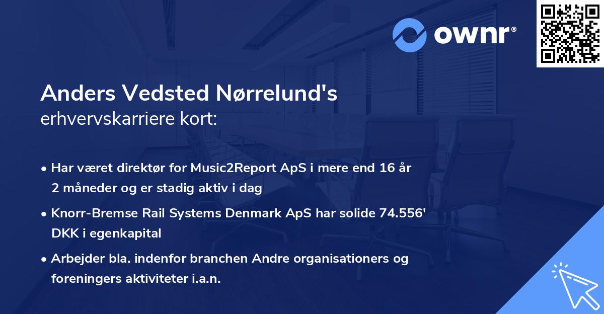 Anders Vedsted Nørrelund's erhvervskarriere kort