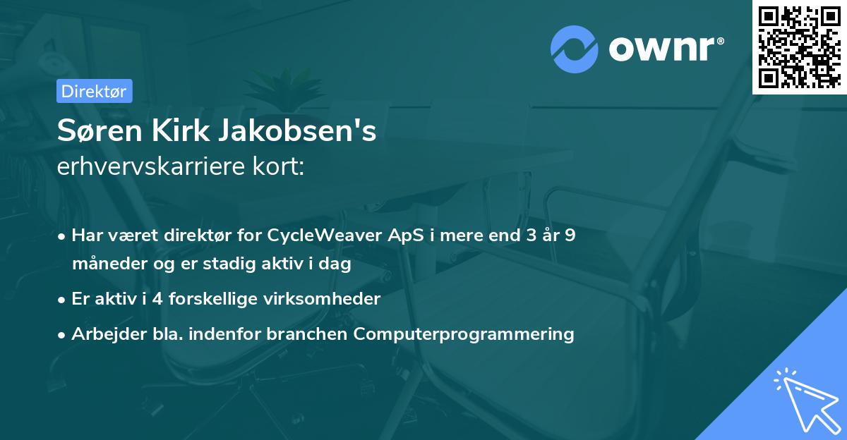 Søren Kirk Jakobsen's erhvervskarriere kort