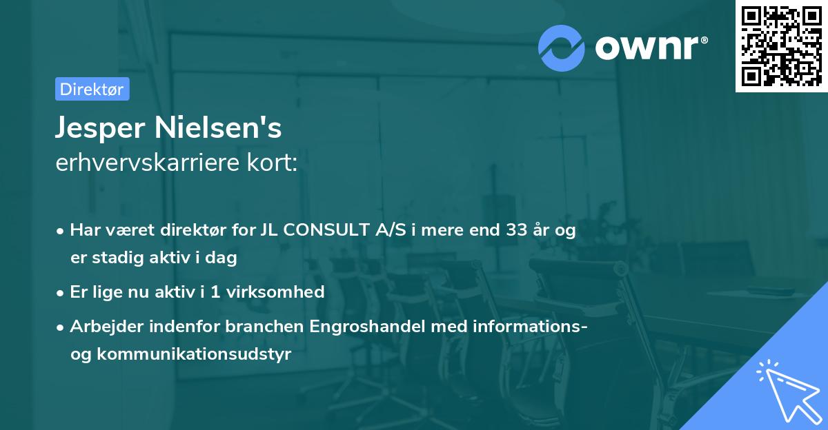 Jesper Nielsen's erhvervskarriere kort