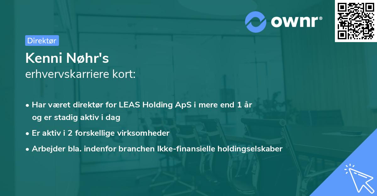 Kenni Nøhr's erhvervskarriere kort