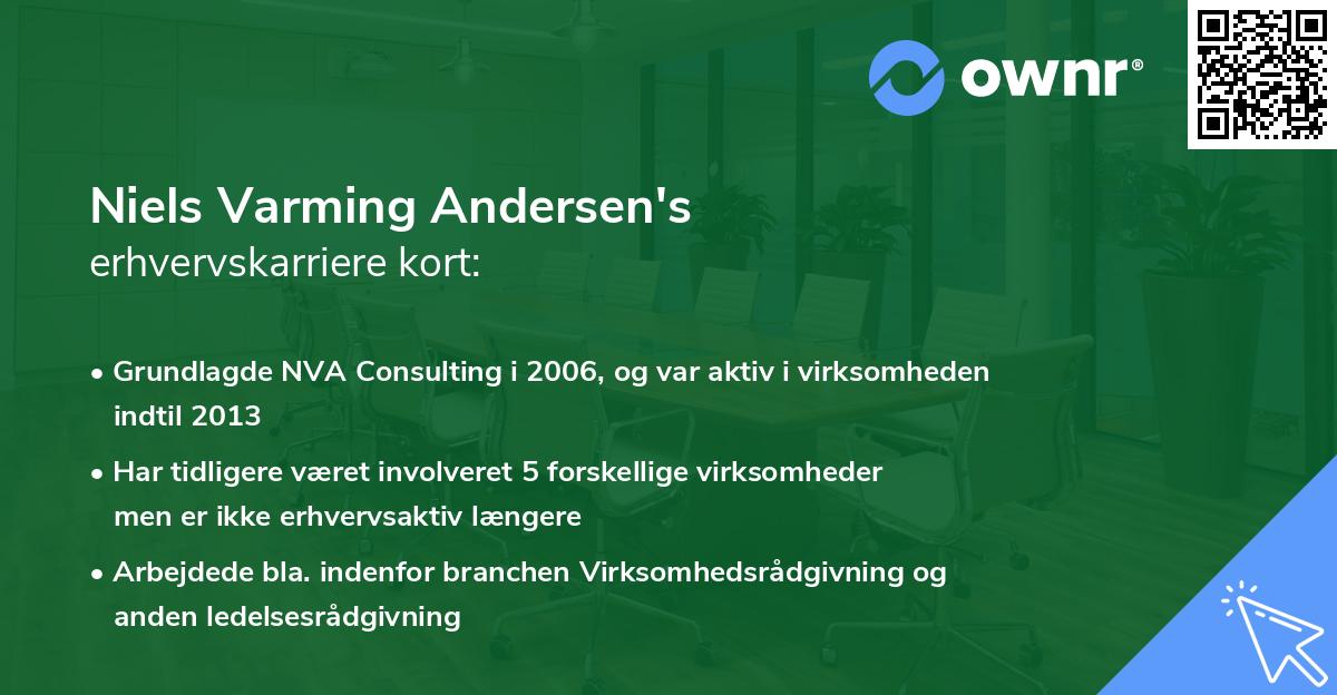 Niels Varming Andersen's erhvervskarriere kort