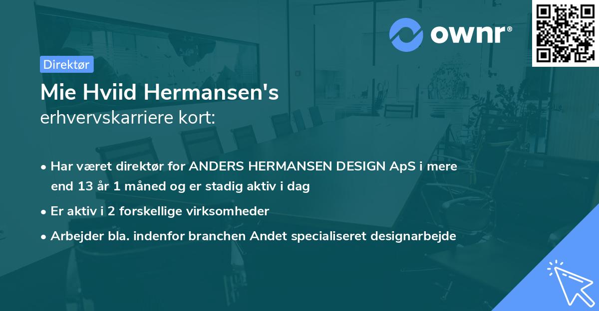 Mie Hviid Hermansen's erhvervskarriere kort