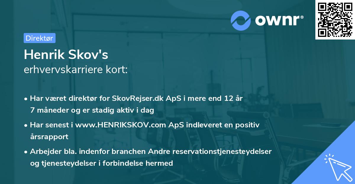 Henrik Skov's erhvervskarriere kort