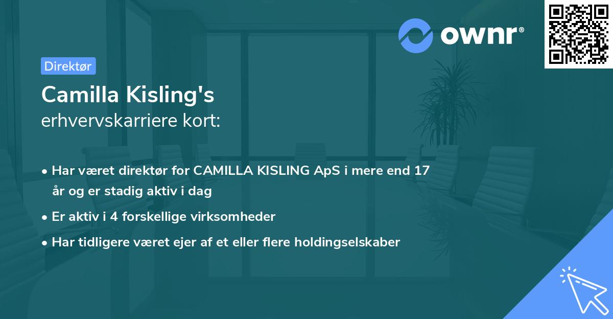 Camilla Kisling's erhvervskarriere kort