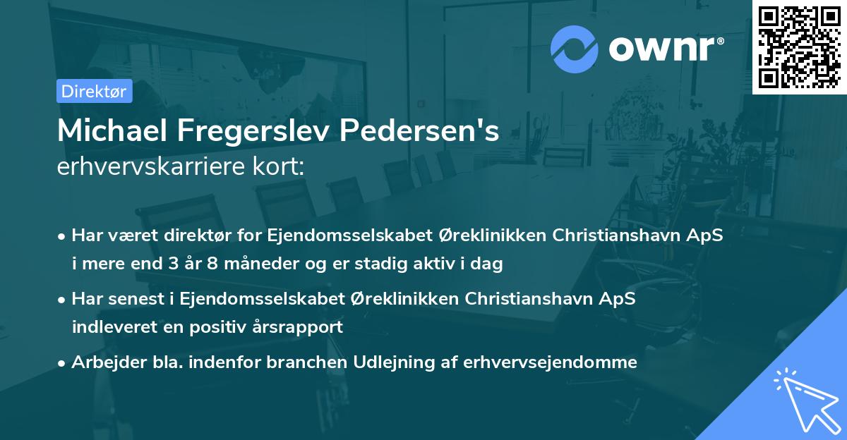 Michael Fregerslev Pedersen's erhvervskarriere kort