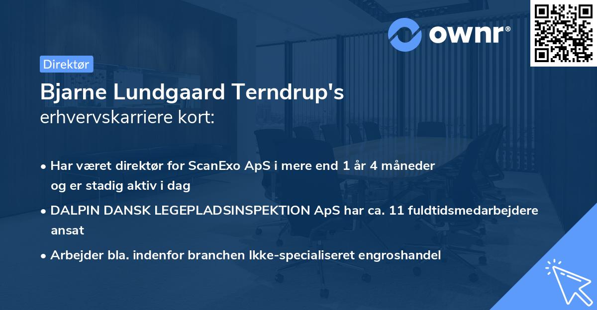 Bjarne Lundgaard Terndrup's erhvervskarriere kort