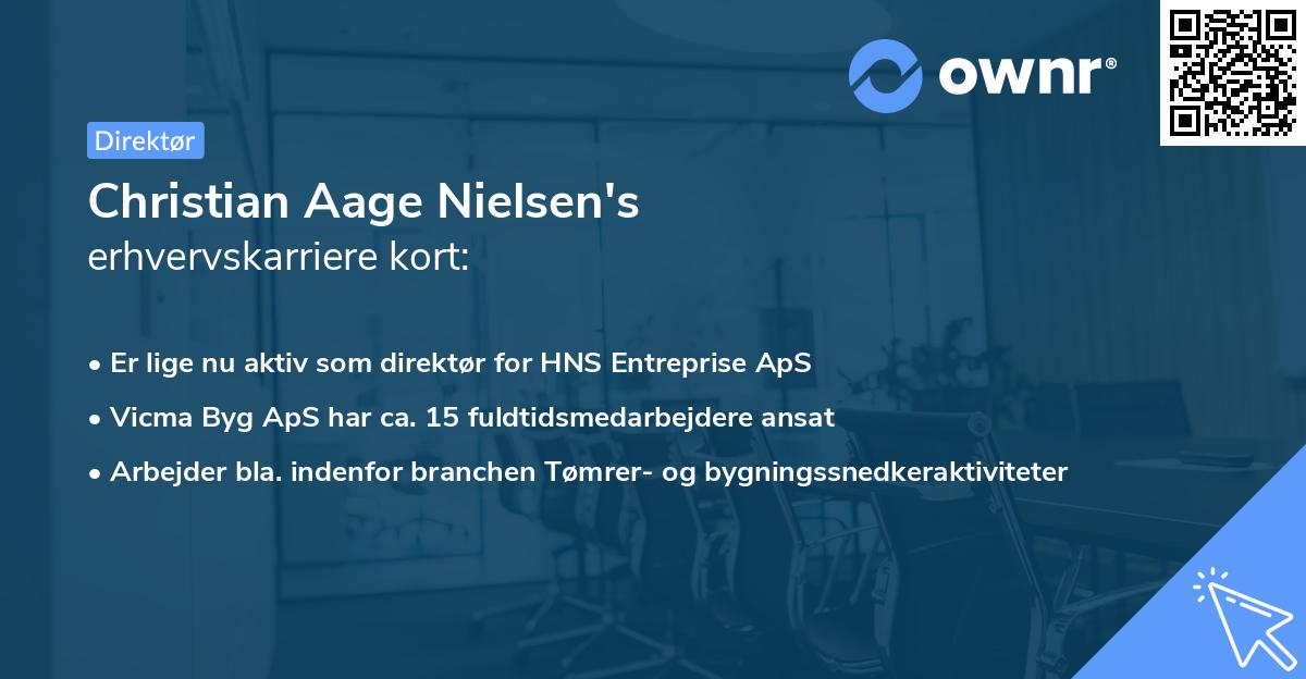 Christian Aage Nielsen's erhvervskarriere kort