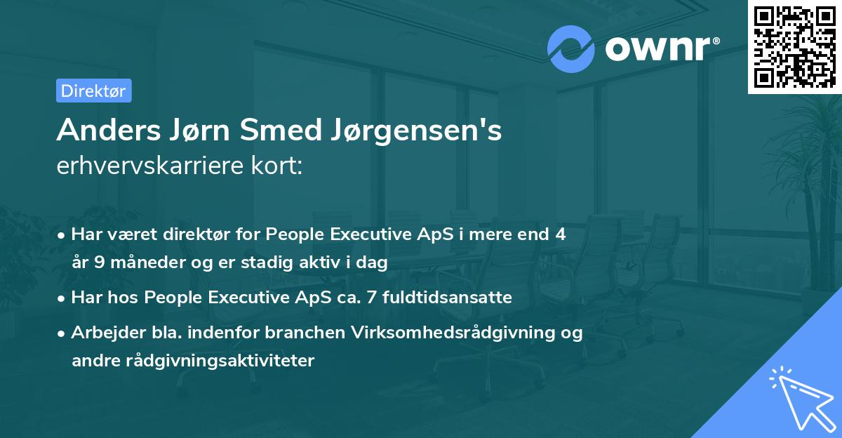 Anders Jørn Smed Jørgensen's erhvervskarriere kort