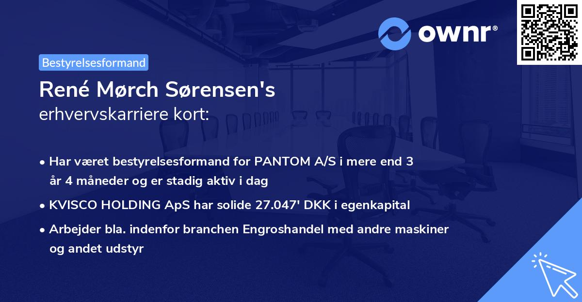 René Mørch Sørensen's erhvervskarriere kort