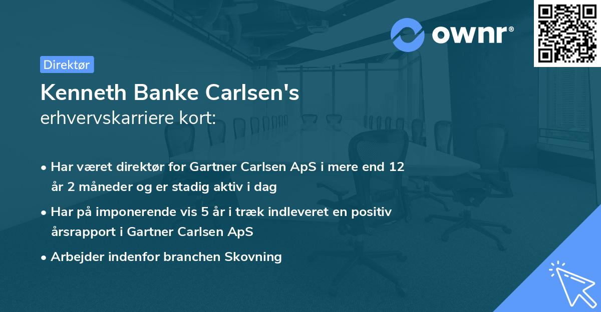 Kenneth Banke Carlsen's erhvervskarriere kort