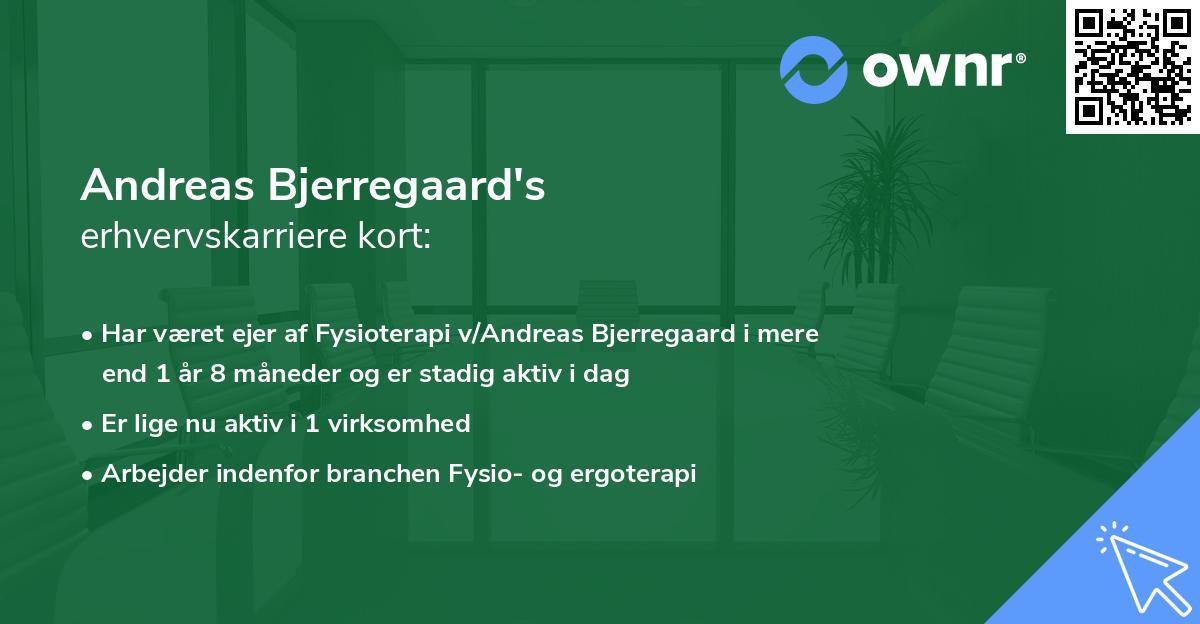 Andreas Bjerregaard's erhvervskarriere kort