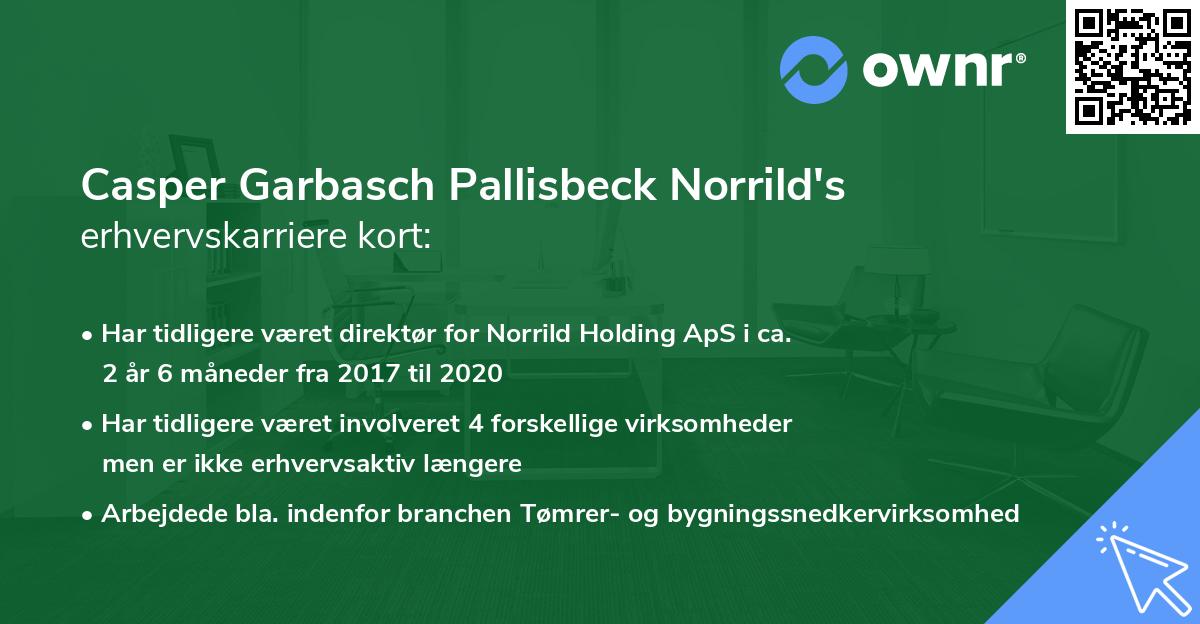 Casper Garbasch Pallisbeck Norrild's erhvervskarriere kort