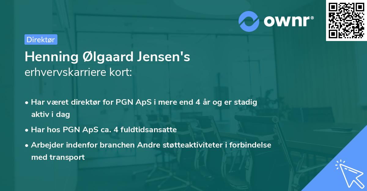 Henning Ølgaard Jensen's erhvervskarriere kort