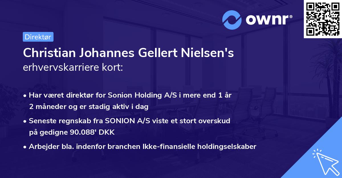 Christian Johannes Gellert Nielsen's erhvervskarriere kort