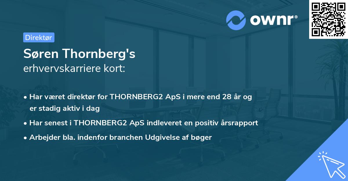 Søren Thornberg's erhvervskarriere kort