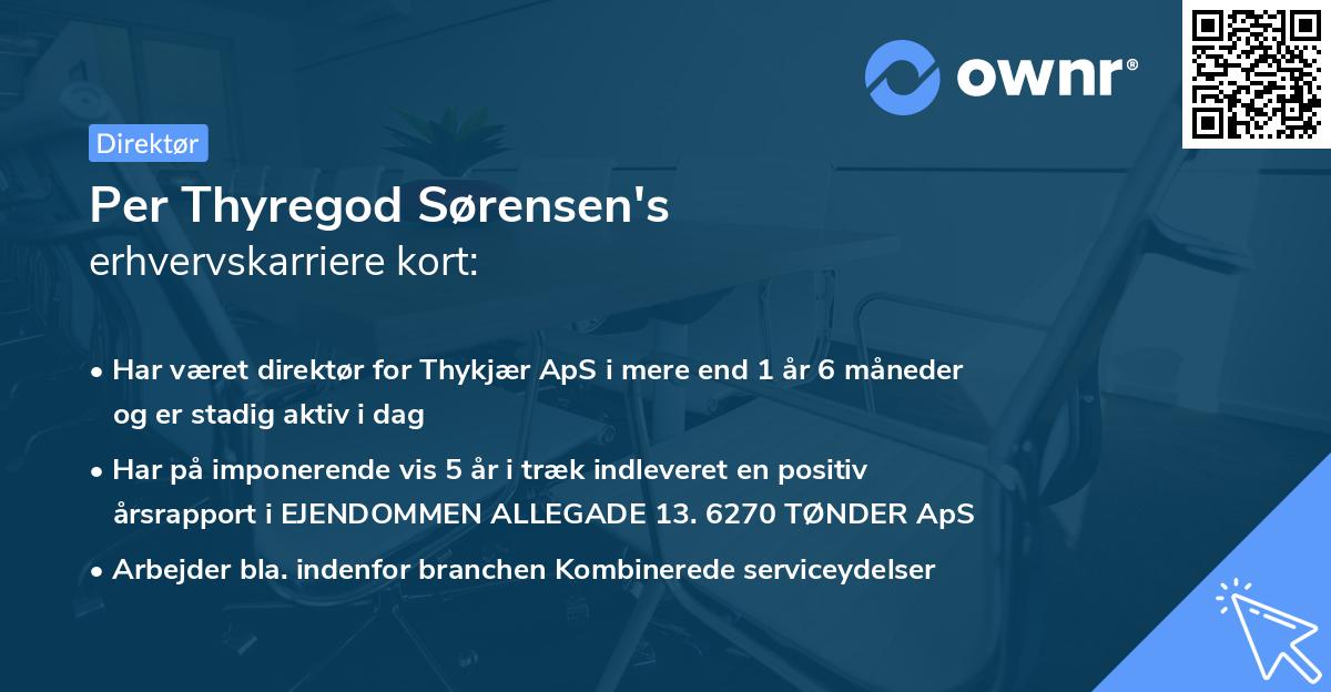 Per Thyregod Sørensen's erhvervskarriere kort