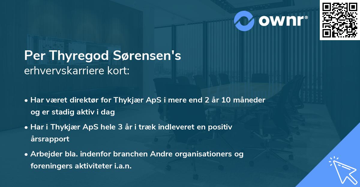 Per Thyregod Sørensen's erhvervskarriere kort