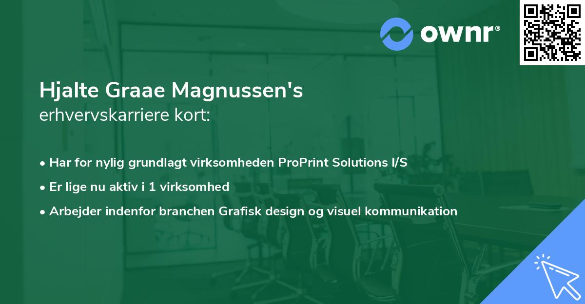 Hjalte Graae Magnussen's erhvervskarriere kort