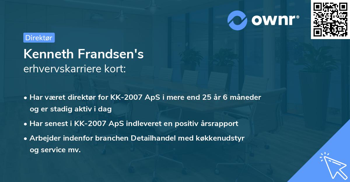 Kenneth Frandsen's erhvervskarriere kort