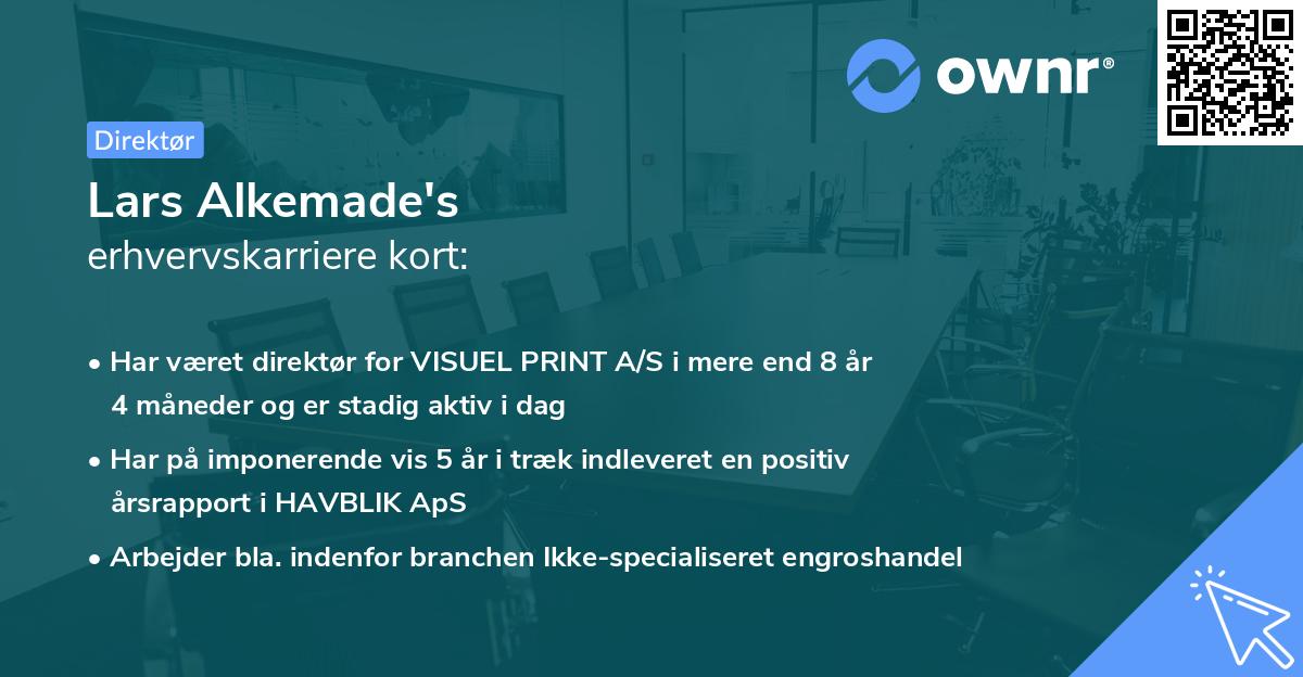 Lars Alkemade's erhvervskarriere kort
