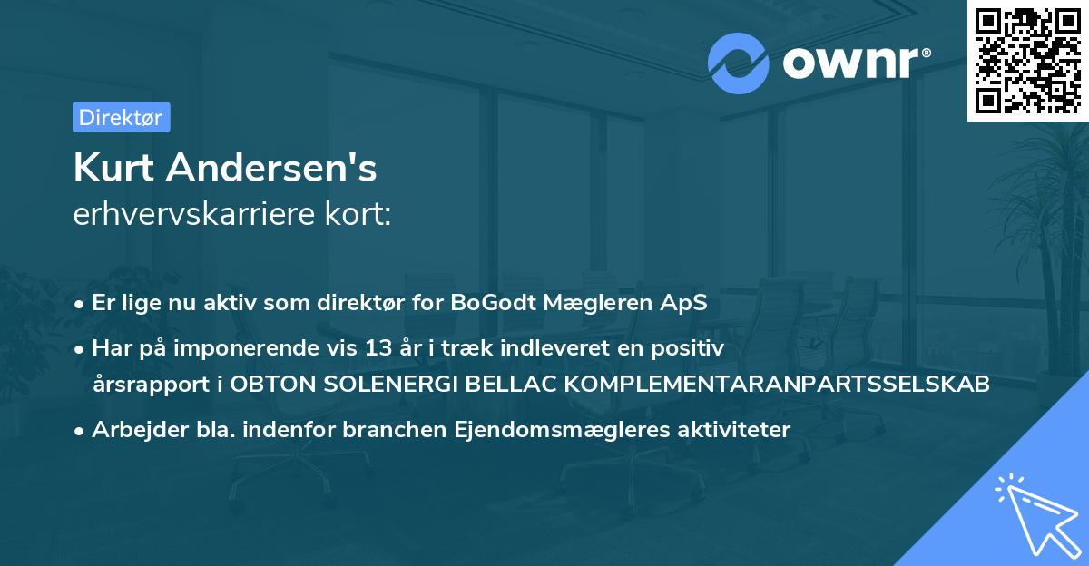 Kurt Andersen's erhvervskarriere kort