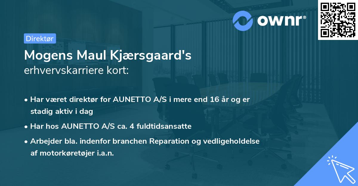 Mogens Maul Kjærsgaard's erhvervskarriere kort