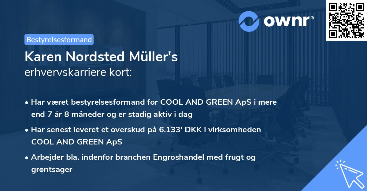 Karen Nordsted Müller's erhvervskarriere kort
