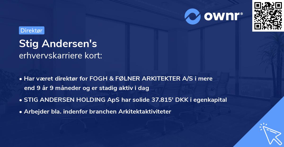 Stig Andersen's erhvervskarriere kort