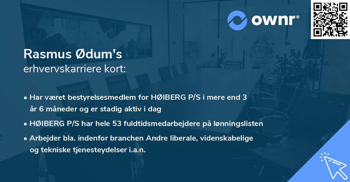 Rasmus Ødum's erhvervskarriere kort