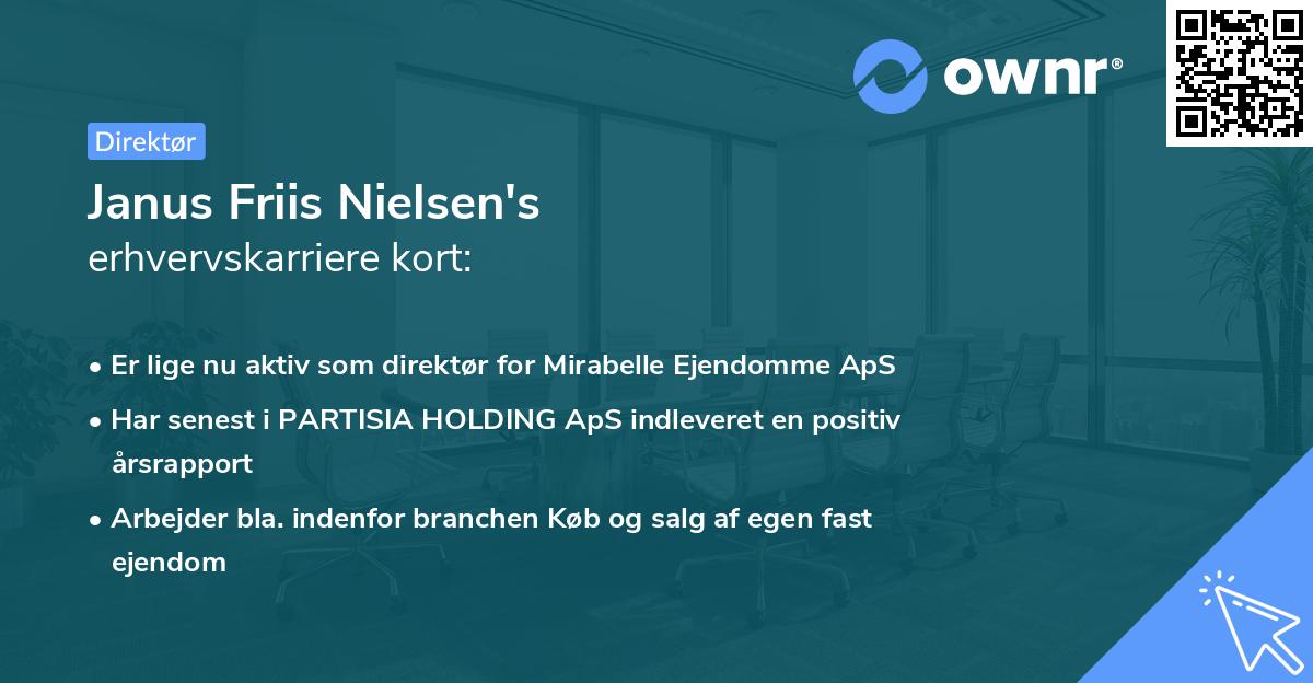 Janus Friis Nielsen's erhvervskarriere kort