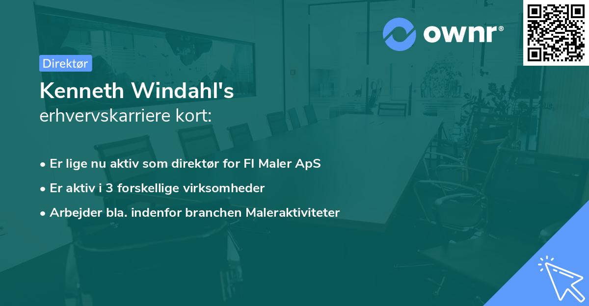Kenneth Windahl's erhvervskarriere kort